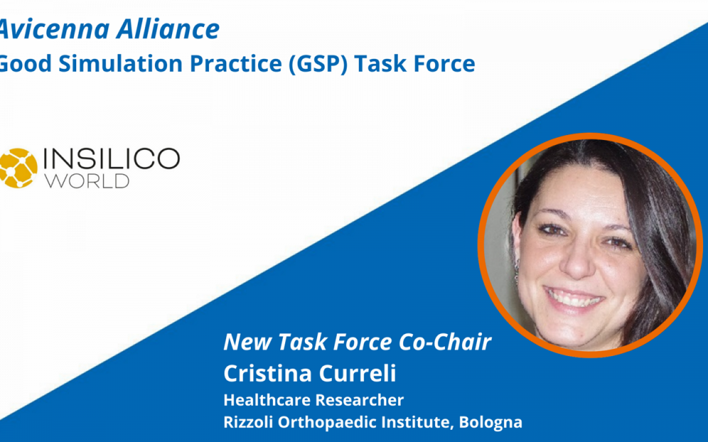 Cristina Curreli is the new Avicenna GSP Task Force Co-Chair