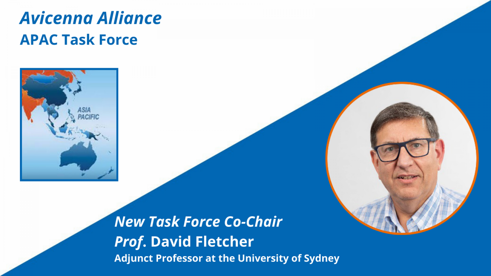 Prof David Fletcher is the new APAC TF Co-Chair